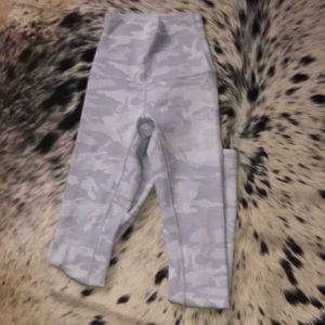 White Lululemon camo leggings